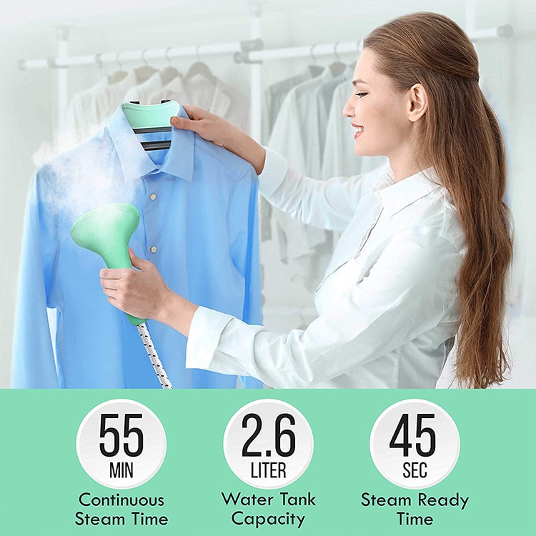 PurSteam PS950 Full Size Garment Fabric Steamer girl steaming-min